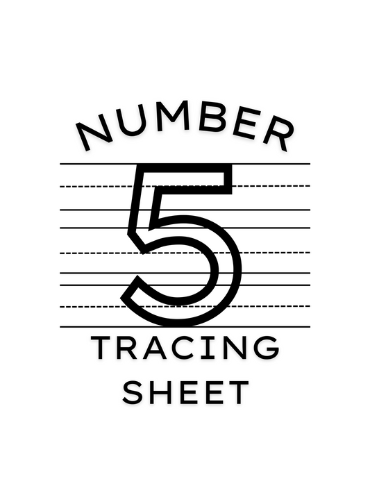 Number 5 Tracing Worksheet