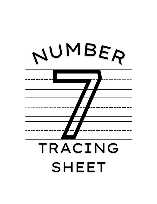 Number 7 Tracing Worksheet