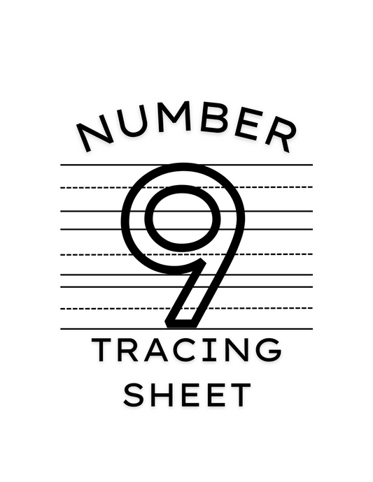 Number 9 Tracing Worksheet