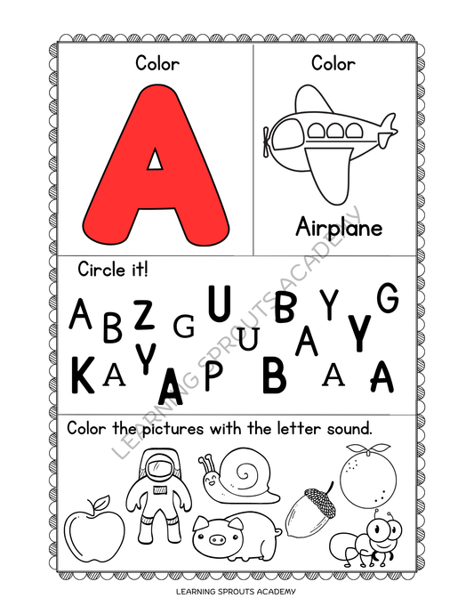 Circle and Color Letters (A-M)