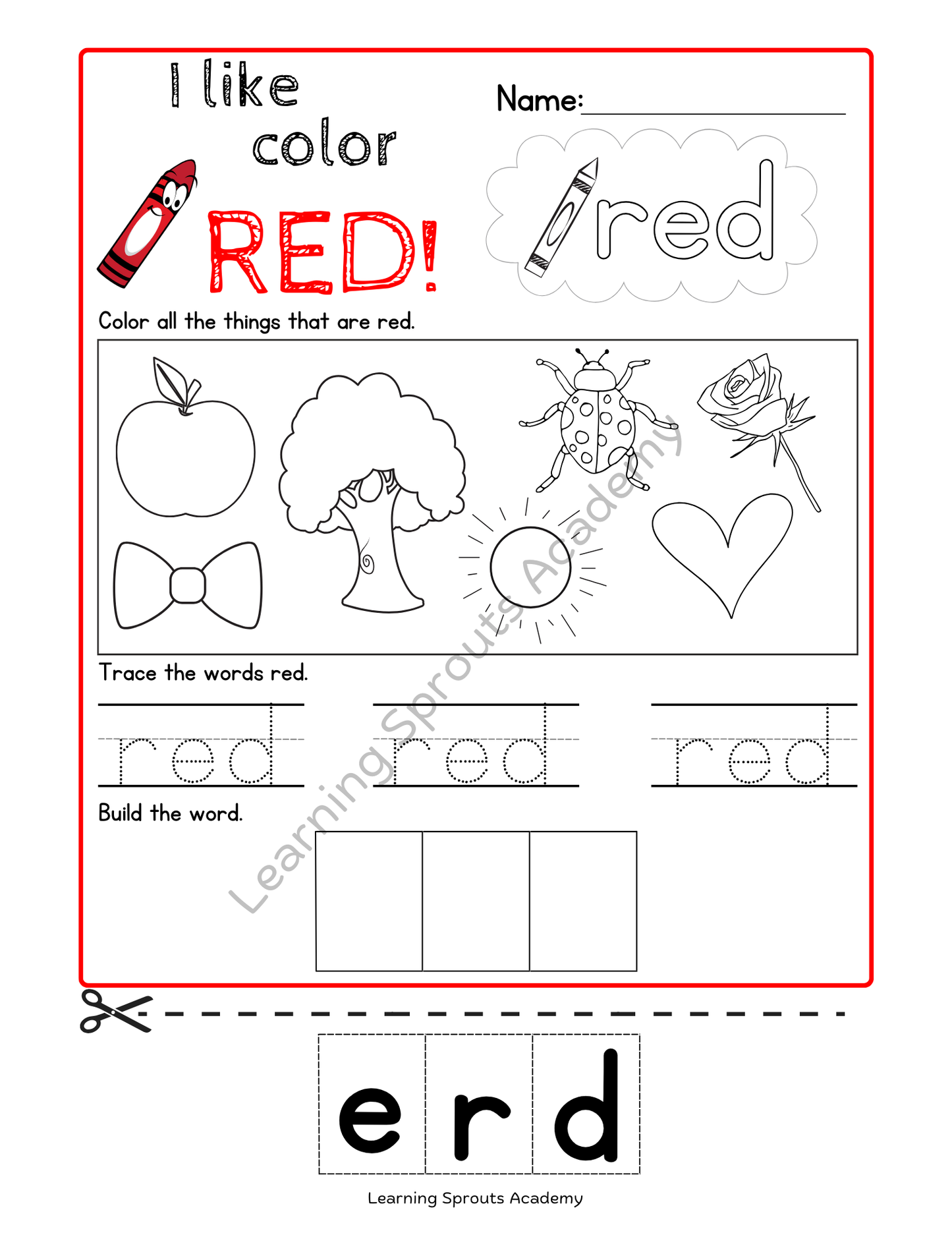 I like Colors Worksheets