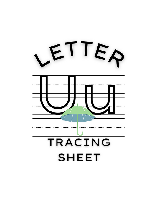 Letter U Tracing Worksheet