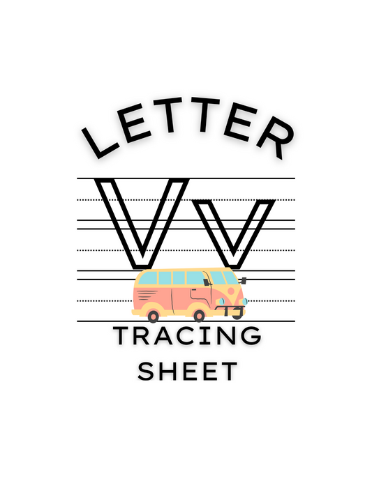 Letter V Tracing Worksheet